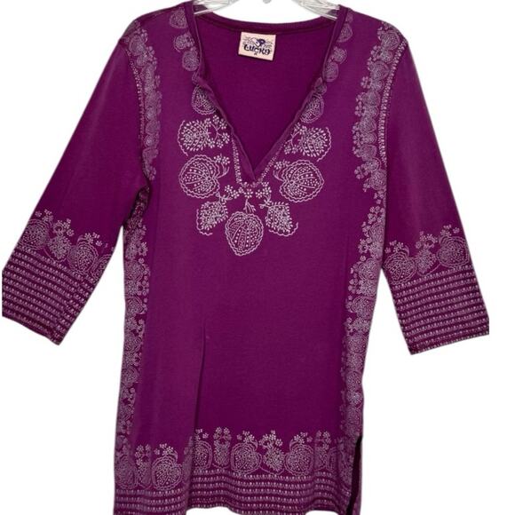 Lucky Brand Tops - Vintage Lucky Brand Purple Boho Hippie Blouse Top Tunic Size Medium